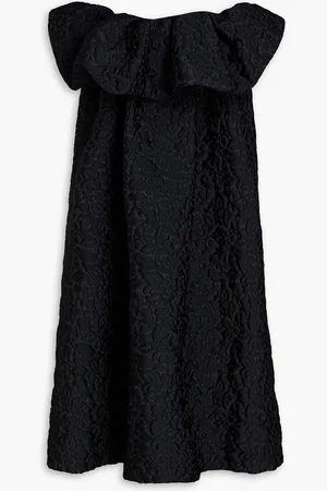 DRIES VAN NOTEN Dota strapless ruffled cloqué midi dress