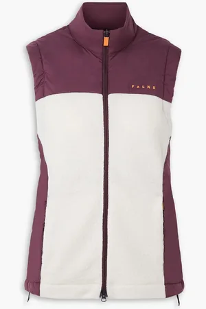 Falke Hybrid brushed-wool and shell vest - Purple