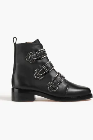 Maje Studded leather ankle boots