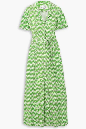 Harley Viera-Newton Maria belted printed jersey midi dress