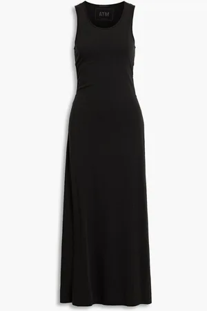 ATM Anthony Thomas Melillo Ruched Pima cotton-blend jersey maxi dress
