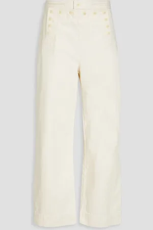 Tory Burch High-rise wide-leg jeans - White