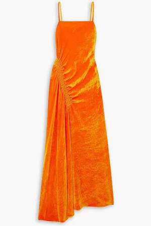 Proenza Schouler Gathered velvet maxi dress