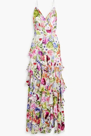 ALICE+OLIVIA Alice Olivia - Hayden ruffled floral-print fil coupé chiffon maxi dress