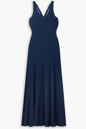 LIVE THE PROCESS Malia ribbed-knit midi dress - Blue