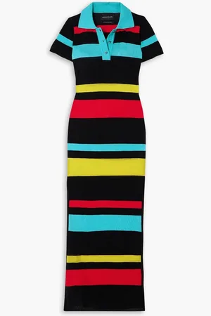 Louisa Ballou Striped cotton maxi dress