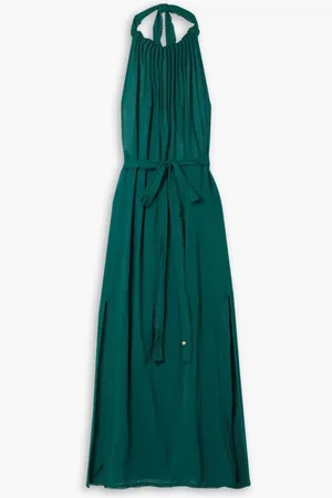 Caravana Malki cotton-gauze halterneck midi dress - Green