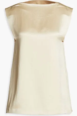 Jil Sander Satin-crepe top - Metallic