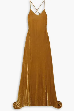 Reformation Rimini velvet gown - Brown