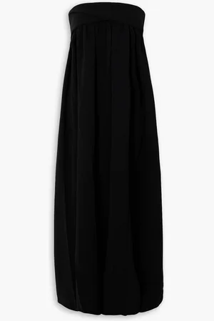 Proenza Schouler Strapless draped crepe maxi dress