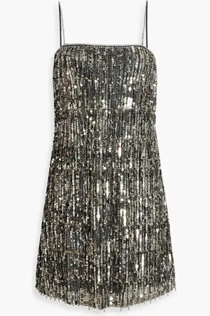ALICE+OLIVIA Alice Olivia - Chicago embellished tulle mini dress - Metallic