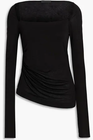 Helmut Lang Layered cutout jersey top