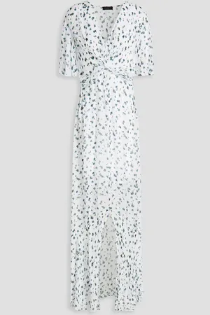 RAG&BONE Tamar twist-front floral-print georgette maxi dress