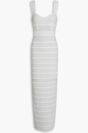 Hervé Léger Metallic bandage maxi dress - Metallic