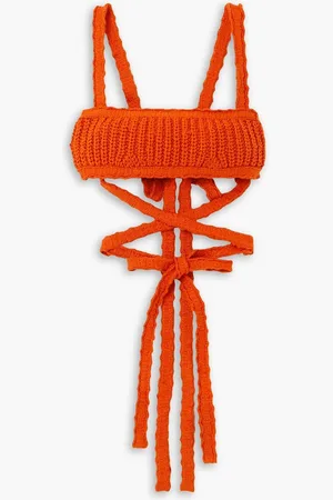 Alanui Palm Springs crocheted cotton bralette