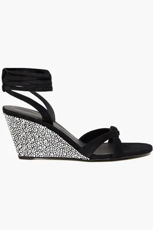 Giuseppe Zanotti Manola Strass crystal-embellished suede wedge sandals