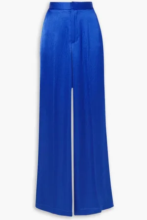 Christopher John Rogers Satin wide-leg pants - Blue