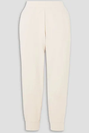 Eberjey Cotton-blend jersey track pants - White