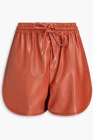A.L.C. Coated faux leather shorts - Brown