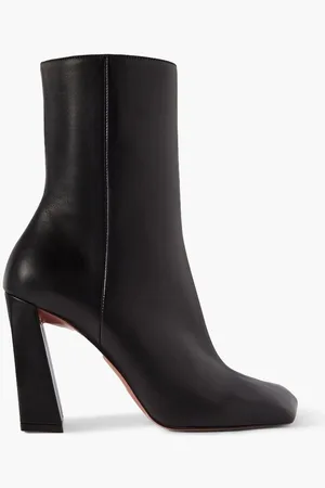 Amina Muaddi Marine leather ankle boots