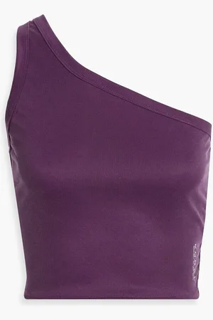Koral Marlow one-shoulder printed modal-blend jersey top - Purple