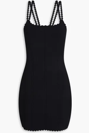 Victoria Beckham Scalloped stretch-knit mini dress