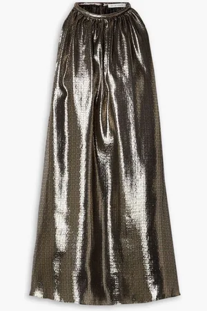 BELLA FREUD Edie silk-blend lamé mini dress - Metallic