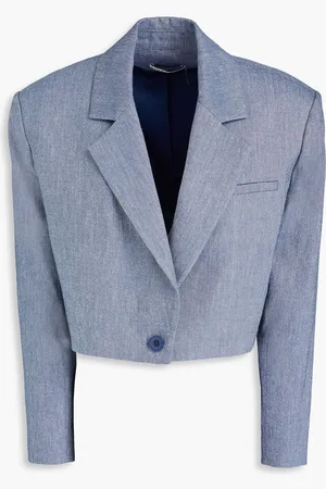 ALICE+OLIVIA Alice Olivia - Cropped denim blazer - Blue