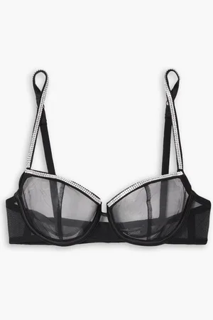 I.D. Sarrieri Dancing in the Moonlight crystal-embellished stretch-tulle balconette bra