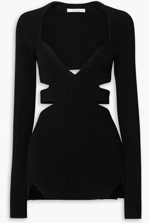 Nensi Dojaka Cutout ribbed-knit top
