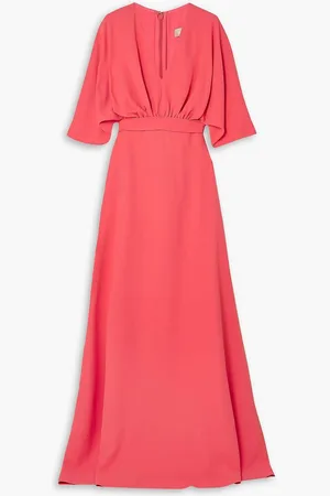 Elie saab Ruched cady gown - Orange