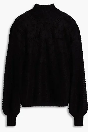 Alberta Ferretti Open-knit mohair-blend sweater