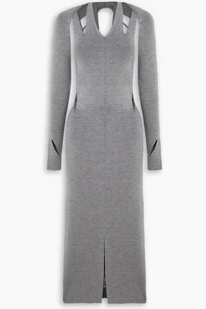 DION LEE Cutout merino wool-blend midi dress and shrug set