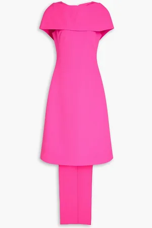 Safiyaa Sofianne draped crepe midi dress - Pink