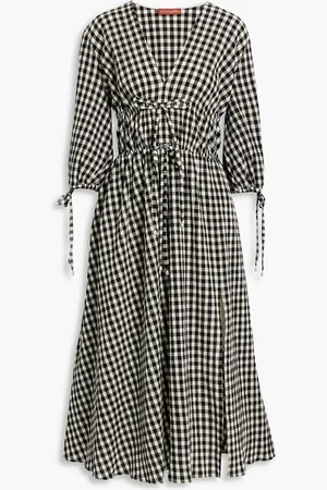 Altuzarra Dorine gingham cotton-blend seersucker midi dress