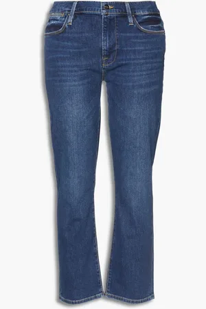 Frame Le High Straight high-rise straight-leg jeans - Blue