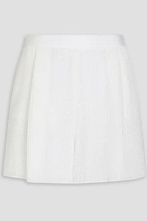 Emporio Armani Sequin-embellished cotton-blend shorts