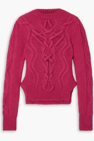 Isabel Marant Elvy cable-knit alpaca-blend sweater - Pink