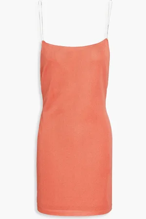 GAUGE81 Open-back crystal-embellished knitted mini dress - Orange