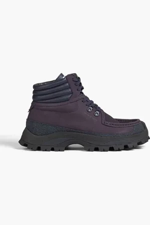 Emporio Armani Nubuck and rubber hiking boots - Blue
