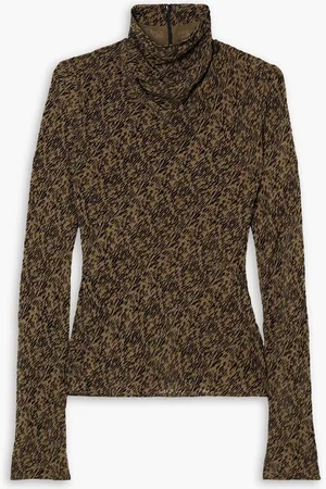 PETAR PETROV Lav leopard-print devoré silk-blend top