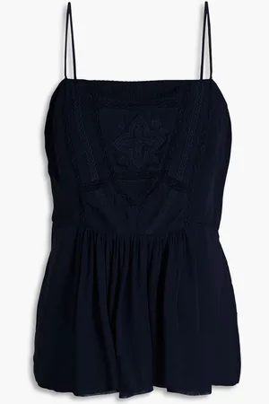 Bash Miranda embroidered georgette top - Blue