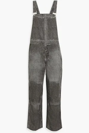 RAG&BONE Black Magic denim-effect printed TENCEL™ overalls - Gray