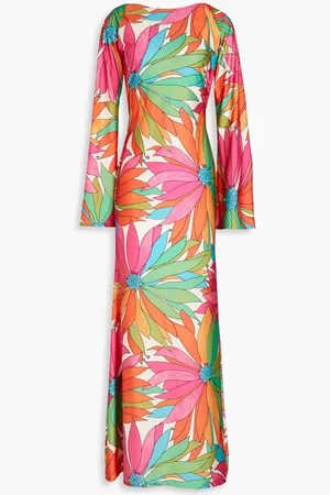RONNY KOBO Lanora floral-print jersey maxi dress