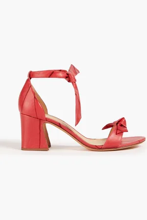 ALEXANDRE BIRMAN Clarita bow-detailed faux leather sandals