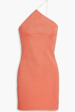 GAUGE81 One-shoulder knitted mini dress - Orange