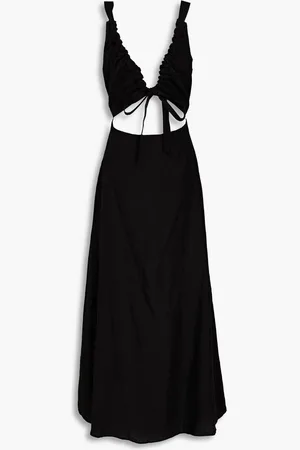 Bondi Born Tobago cutout linen maxi dress