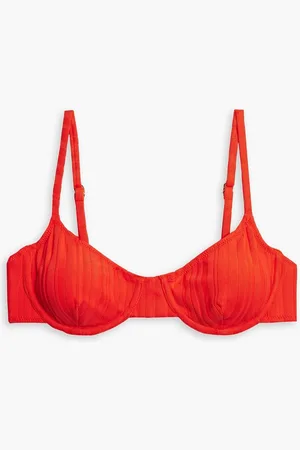 Solid The Eva ribbed underwired bikini top