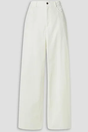 Lafayette 148 Crosby cotton-corduroy wide-leg pants - White