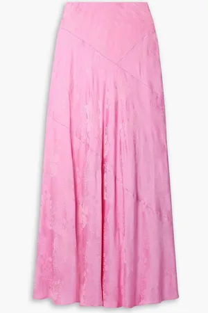 LOVESHACKFANCY Booker satin-jacquard maxi skirt